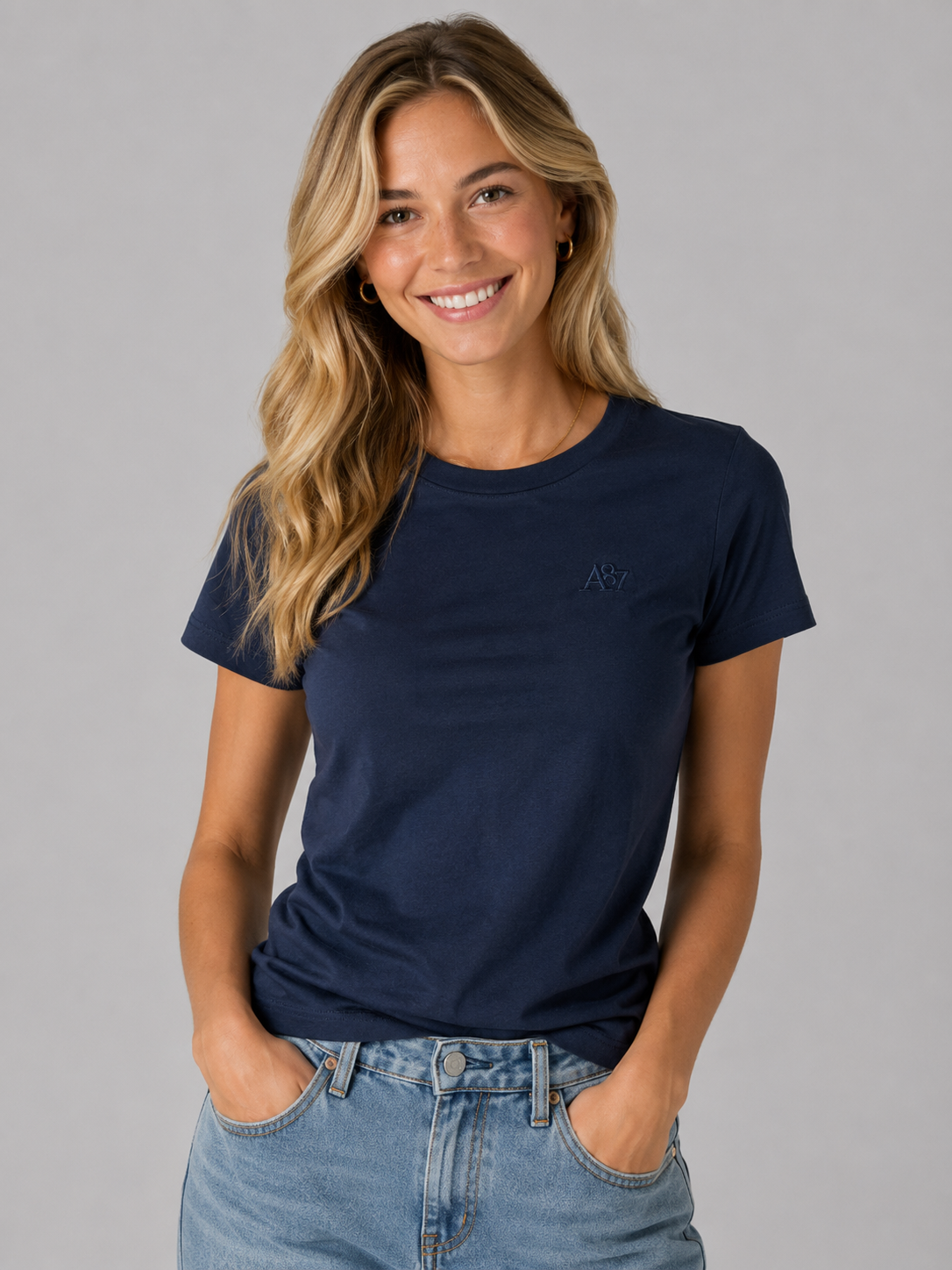Camiseta Para Mujer Aero Girls Solid SS Cadet Navy 4204