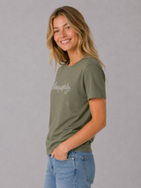 Camiseta Para Mujer Aero Graphic Level 2 Olivine 7061