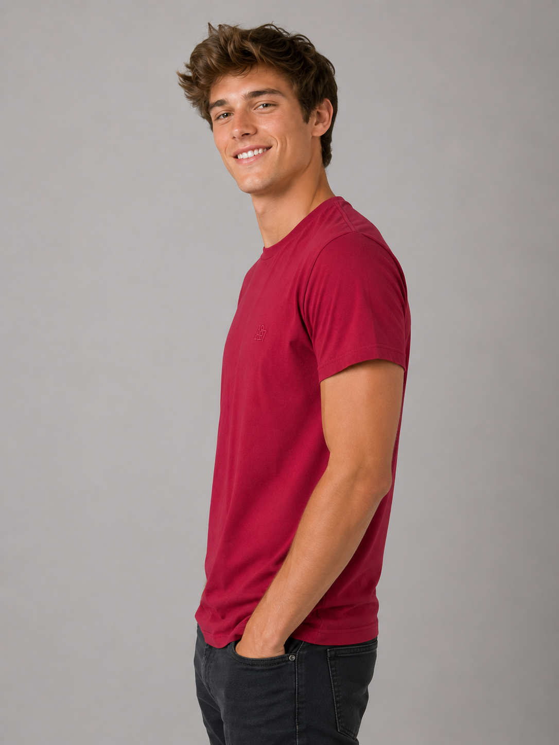 Camiseta Para Hombre Aero Guys SS Tees Poppy Red 4240