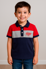 Camiseta de manga corta Kids Boys Aero B Graphic Polo Estate Blue PEANUTS076