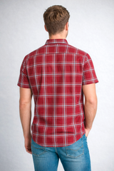 Camisa Para Hombre Aero Guys LS Woven Shirts Red 1222