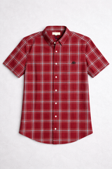Camisa Para Hombre Aero Guys LS Woven Shirts Red 1222