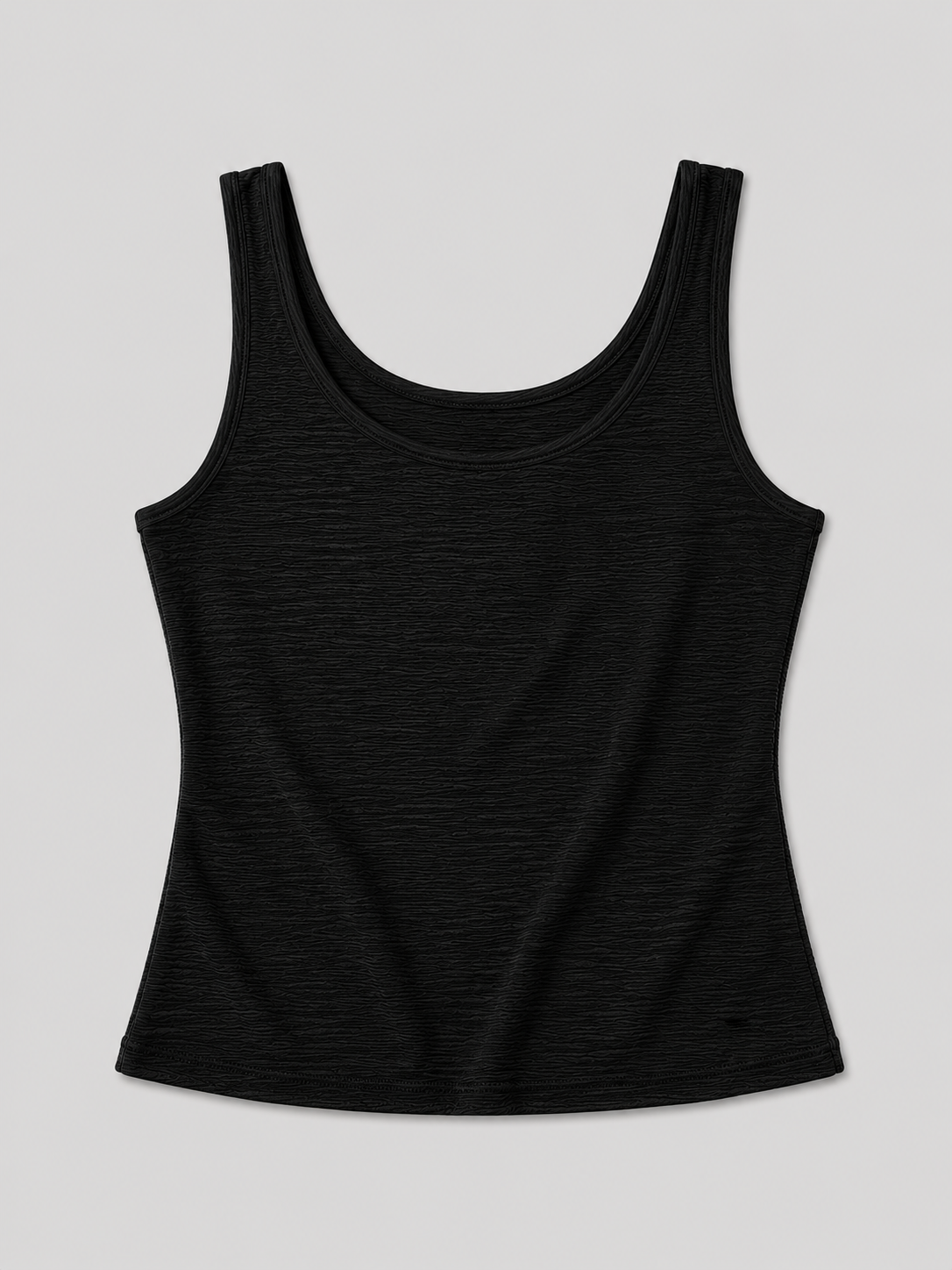 Top Para Mujer Aero Fashion Bare Solid Dark Black Crop Top 3641
