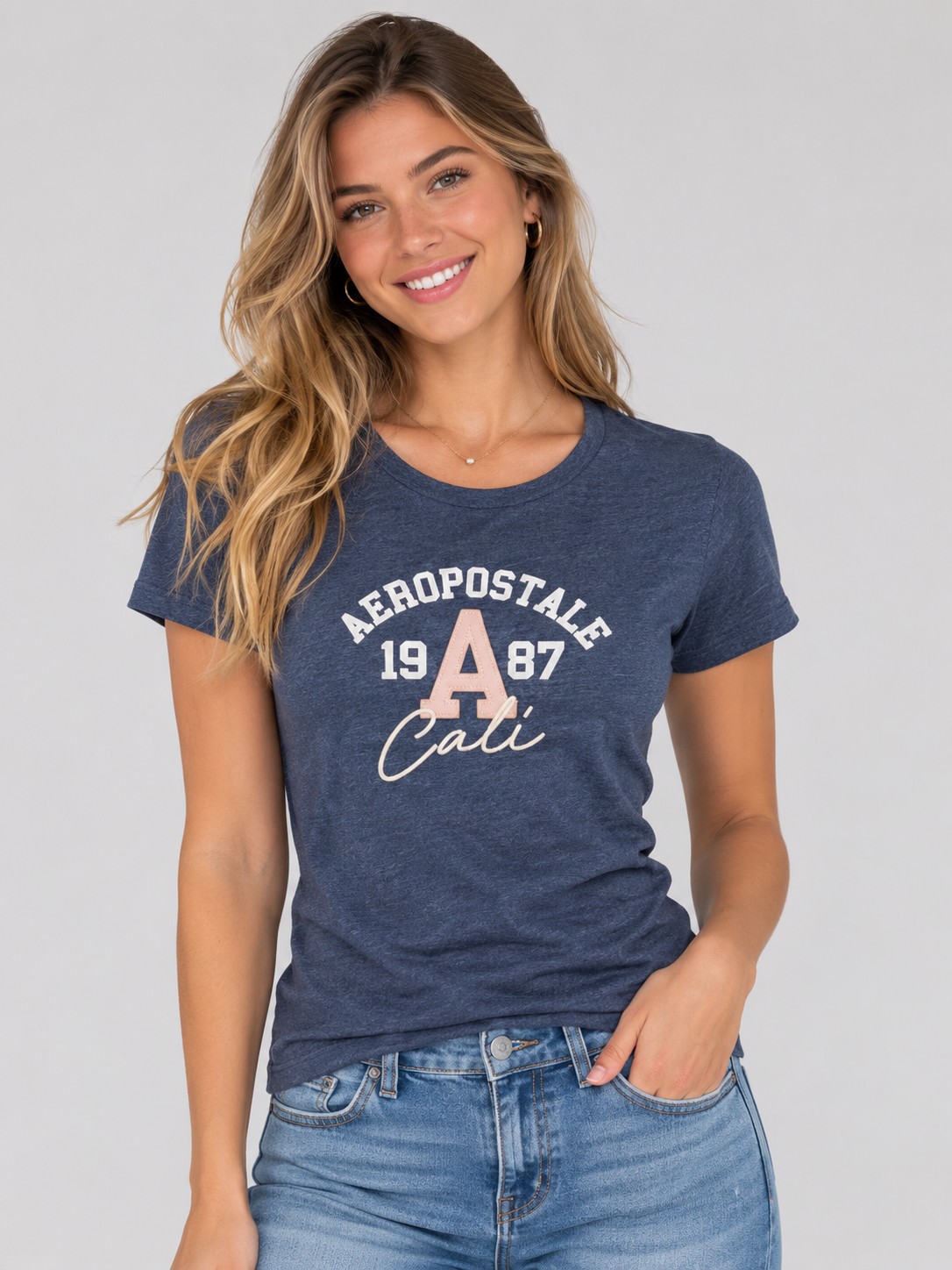 Camiseta Para Mujer Aero Graphic Level 2 Cadet Navy 6606