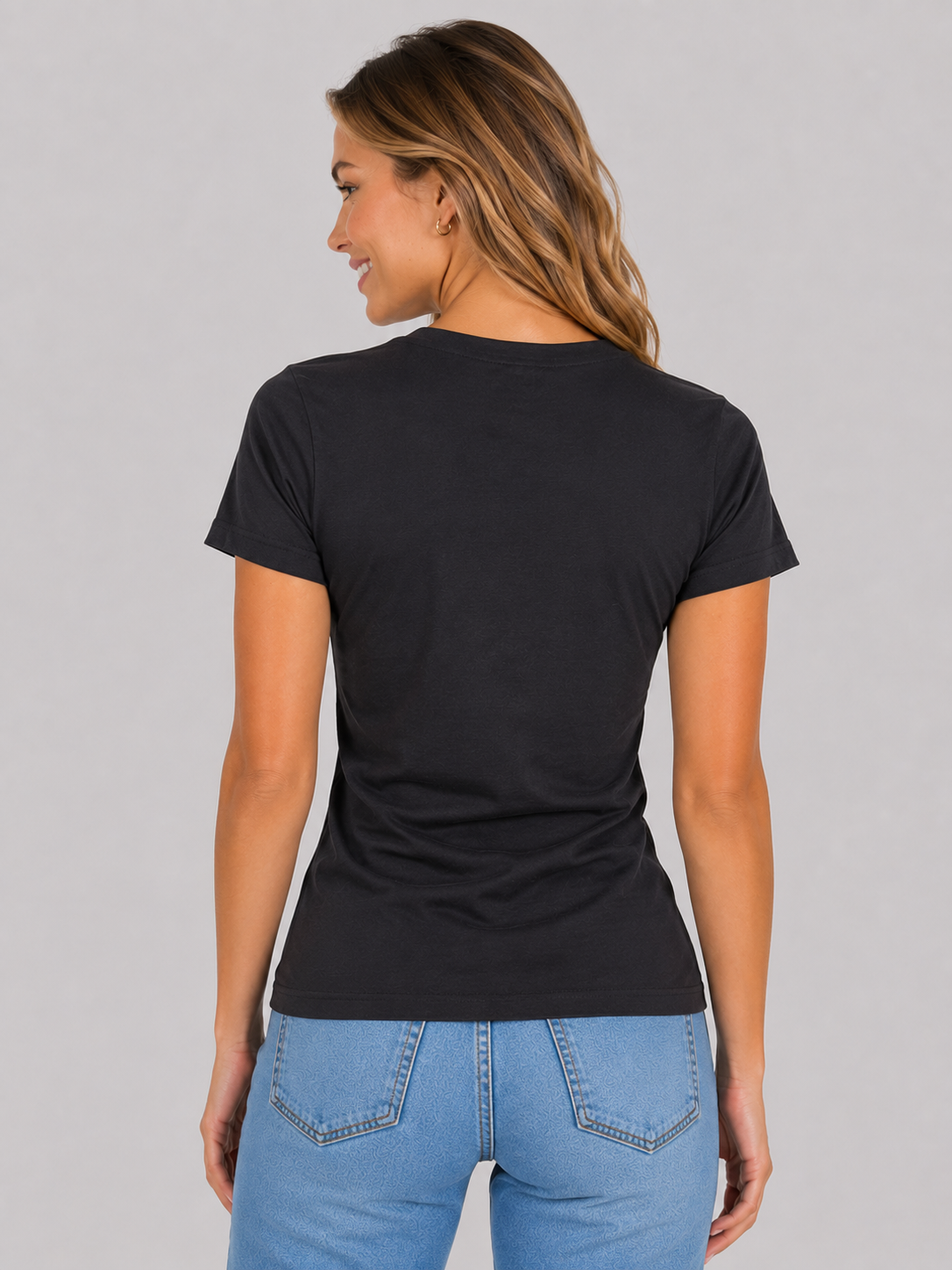 Camiseta Para Mujer Aero Girls Solid SS Dark Black 4208