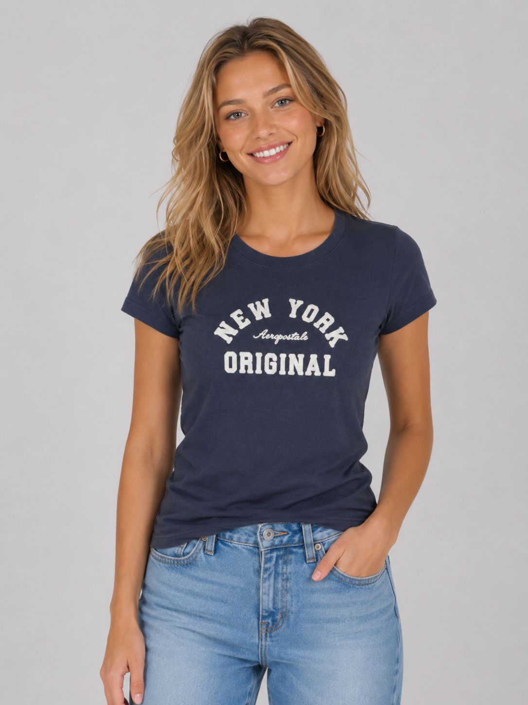 Camiseta Para Mujer Aero Graphic Level 2 Cadet Navy 7046