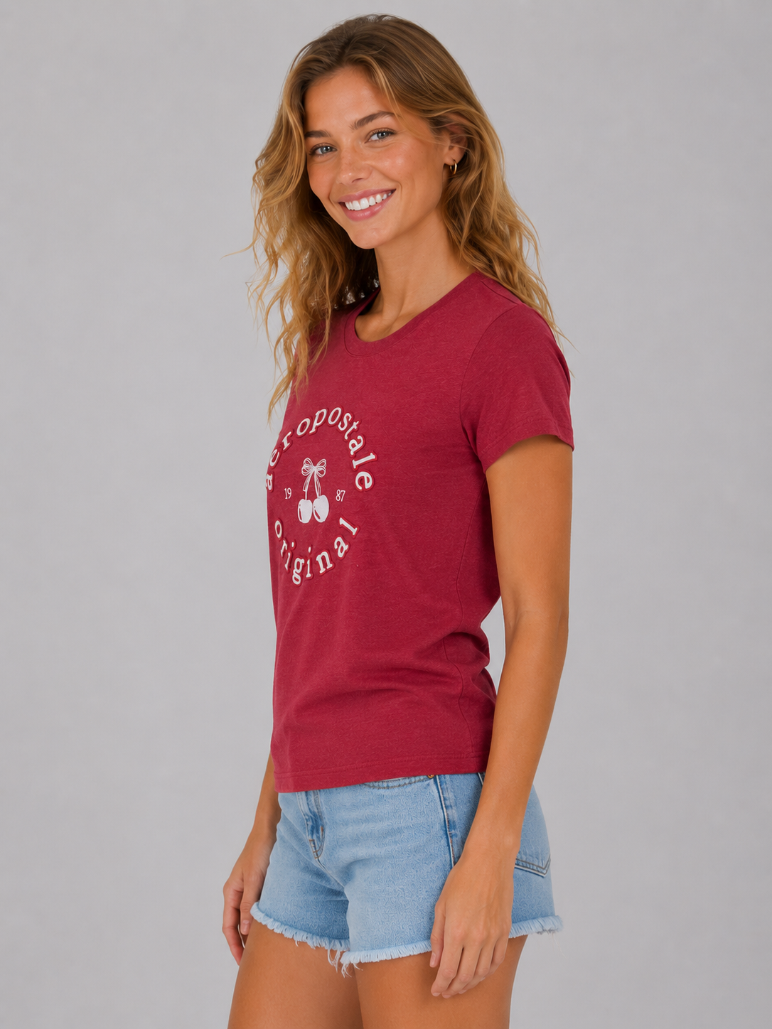 Camiseta Para Mujer Aero Graphic Level 2 Vinyl Red 7123