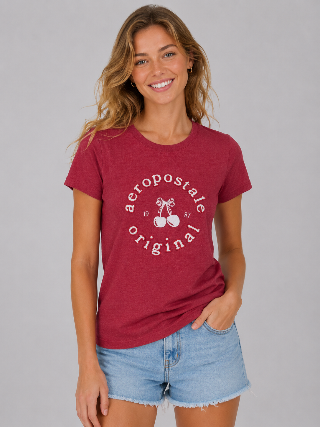 Camiseta Para Mujer Aero Graphic Level 2 Vinyl Red 7123