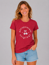 Camiseta Para Mujer Aero Graphic Level 2 Vinyl Red 7123