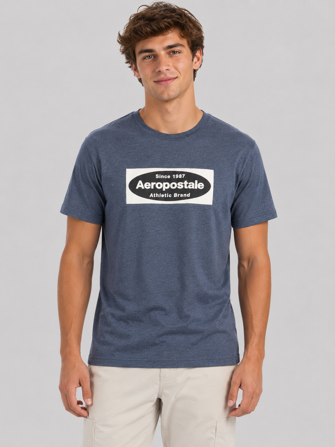 Camiseta Para Hombre Aero Level 1 Graphic Tees Cadet Navy 6251