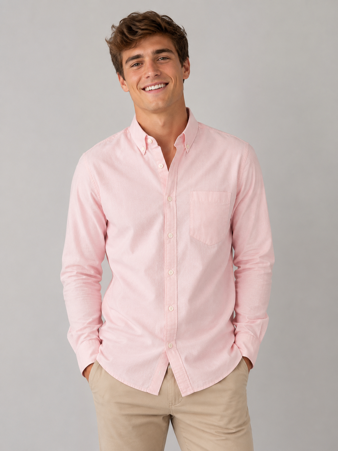 Camisa Para Hombre Aero Guys Woven Shirts Primrose Pink 9962