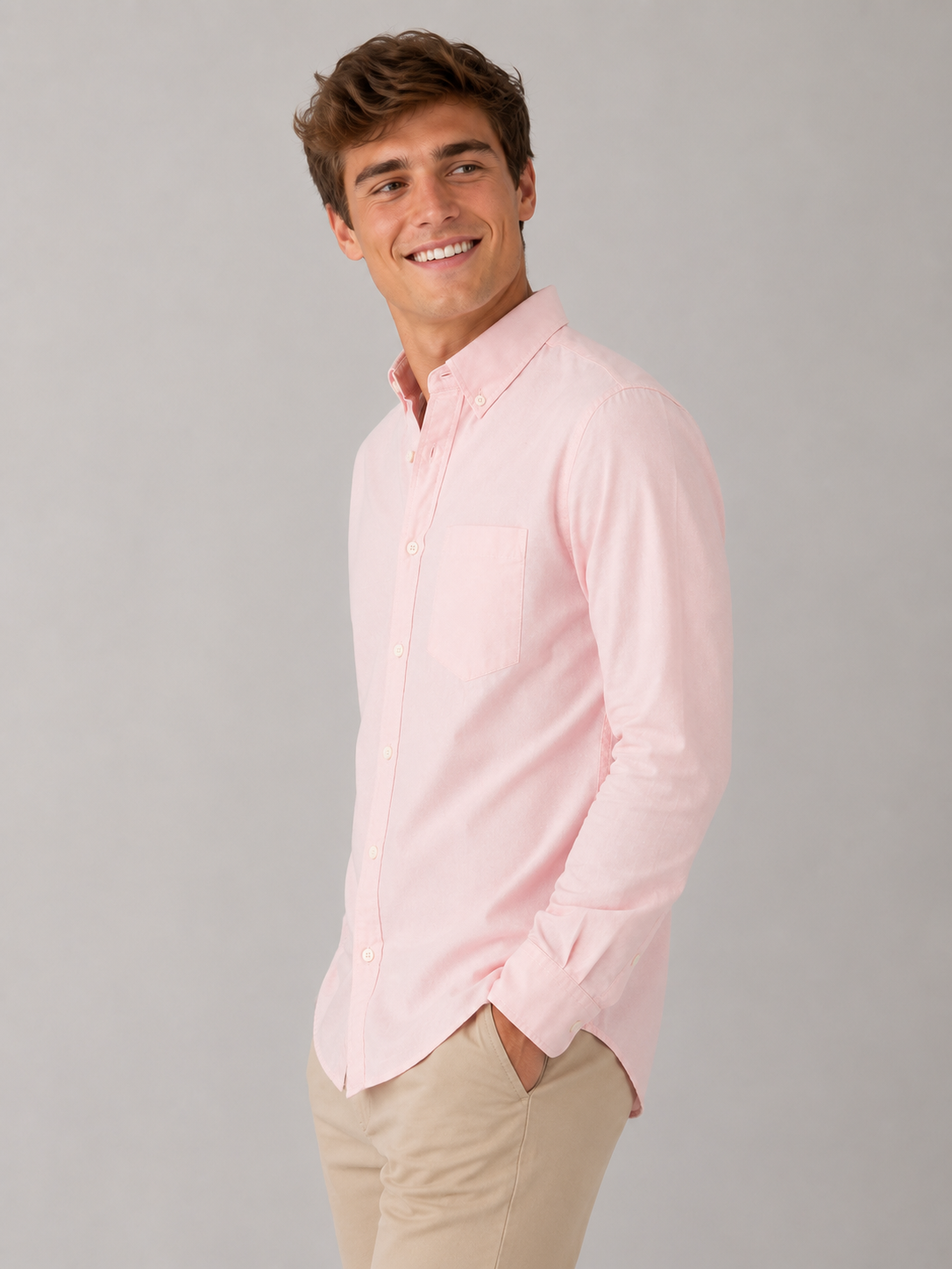 Camisa Para Hombre Aero Guys Woven Shirts Primrose Pink 9962