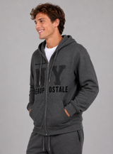 Buzo Para Hombre Aero Guys Full Zip Hoodies Charcoal Heather Grey 2252