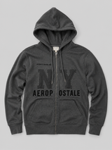 Buzo Para Hombre Aero Guys Full Zip Hoodies Charcoal Heather Grey 2252