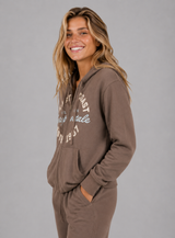 Buzo Para Mujer Aero Girls Fleece Zip Front Hot Chocolate 3839