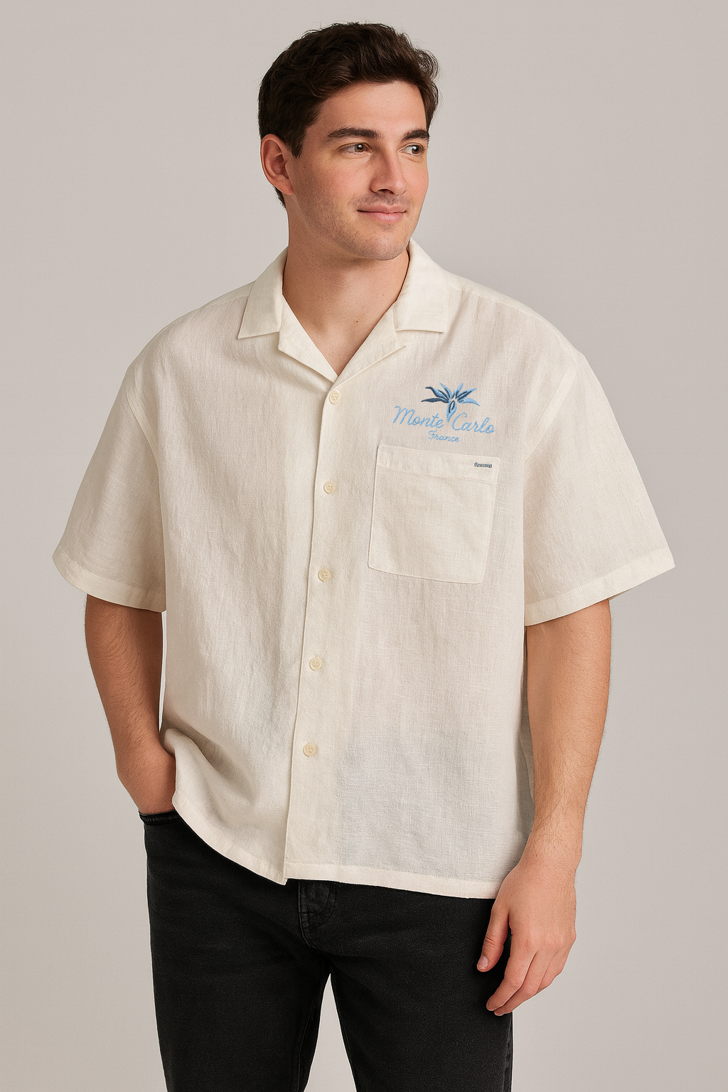 Camisa Para Hombre Aero Guys SS Woven Shirts Bleach 5962