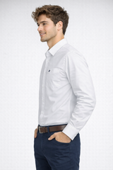 Camisa Para Hombre Aero Guys LS Woven Shirts Bleach 8544
