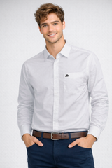 Camisa Para Hombre Aero Guys LS Woven Shirts Bleach 8544