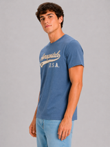 Camiseta Para Hombre Aero Level 2 Graphic Tees Bijou Blue 6256