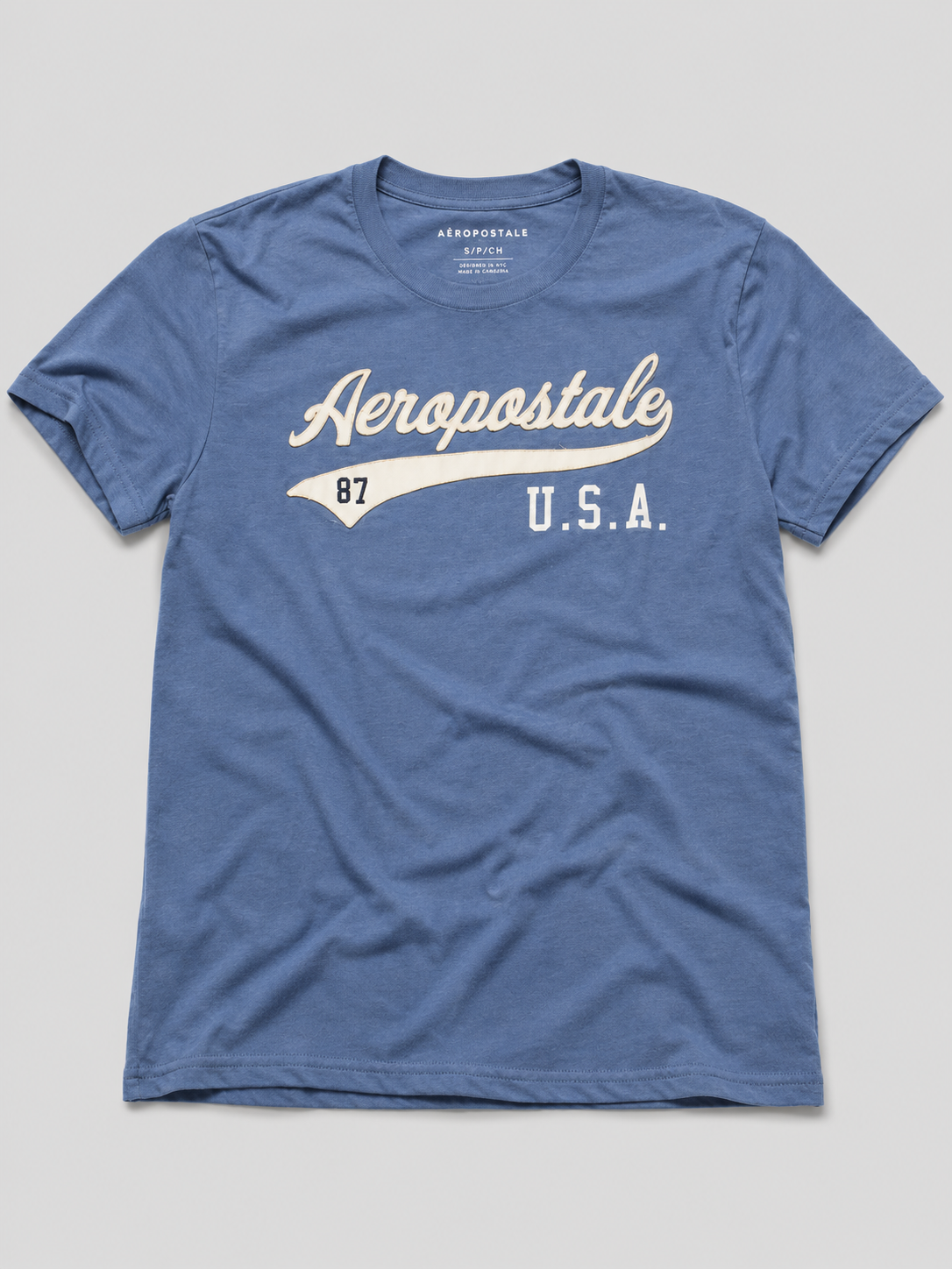 Camiseta Para Hombre Aero Level 2 Graphic Tees Bijou Blue 6256