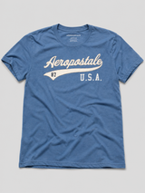 Camiseta Para Hombre Aero Level 2 Graphic Tees Bijou Blue 6256