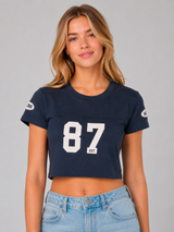 Camiseta Para Mujer Aero Girls Fashion Graphics Cadet Navy Crop Top 2234