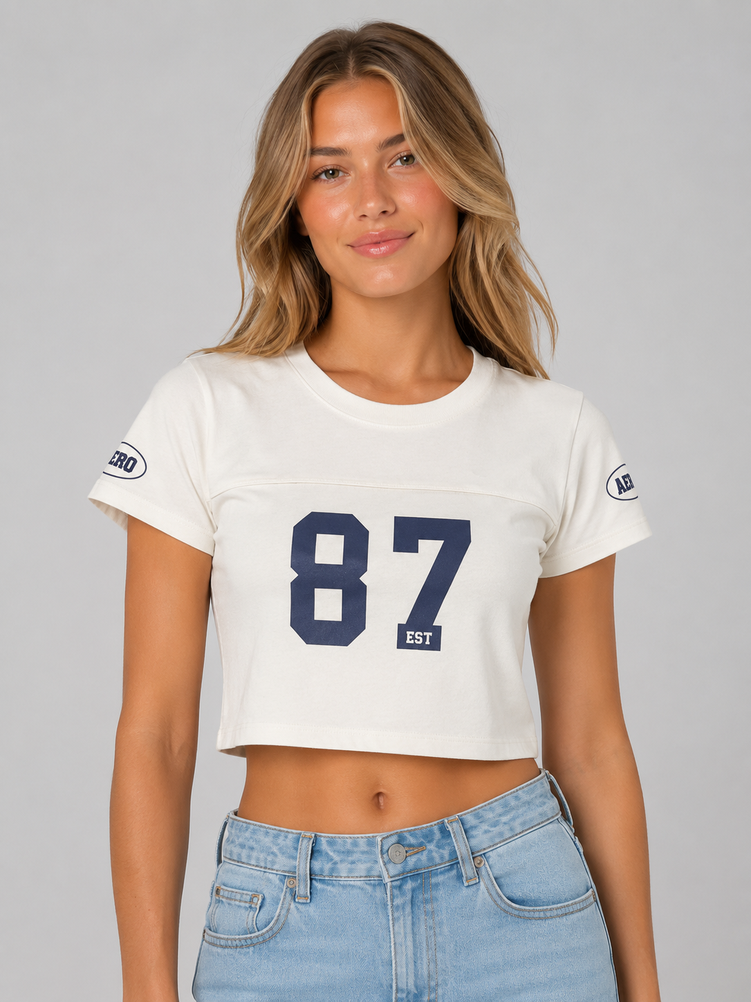 Camiseta Para Mujer Aero Girls Fashion Graphics Birch Crop Top 2234