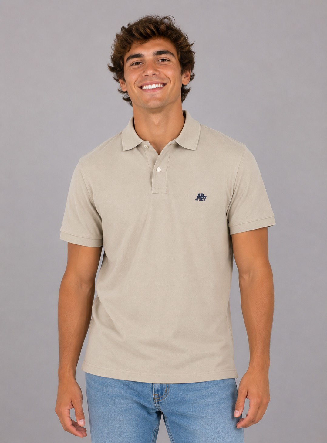 Camiseta Polo Aero Guys SS Solid Polo Egret 7907