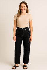 Jean Para Mujer Aero Girls Denim Fashion Dark Black 9038