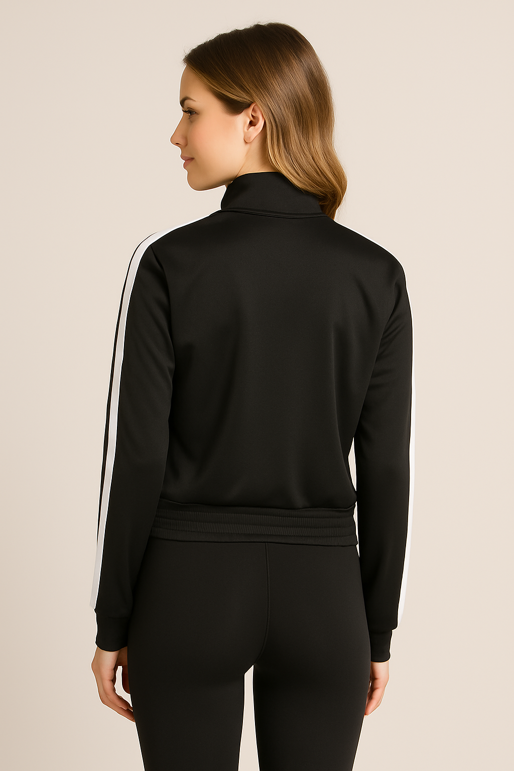 Buzo Para Mujer Aero G Active Zip Front Dark Black 9767