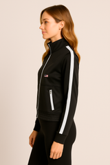 Buzo Para Mujer Aero G Active Zip Front Dark Black 9767
