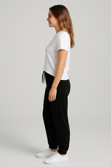 Jogger Para Mujer Aero Girls Knit Pants Dark Black 9448