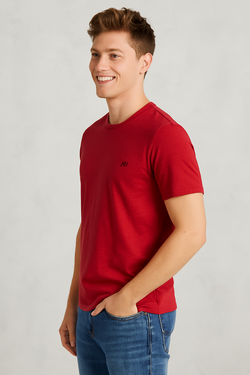 Camiseta Para Hombre Aero Guys SS Tees Red 4240