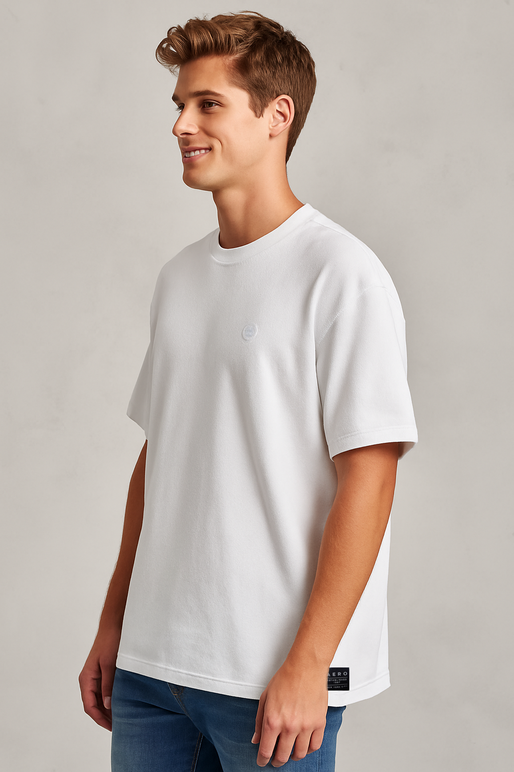 Camiseta Para Hombre Aero BC SS Knits Bleach 8999