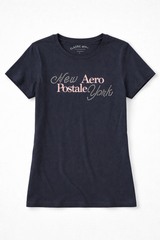 Camiseta Para Mujer Aero Guys SS Woven Shirts Cadet Navy 4113