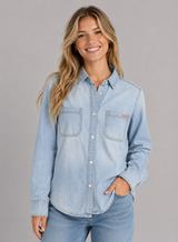 Camisa Para Mujer Aero Girls WVNS Fashion Light Wash 9029