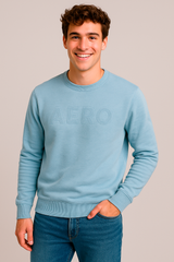 Buzo Para Hombre Aero Guys Fleece Other Porcelain Blue 7697