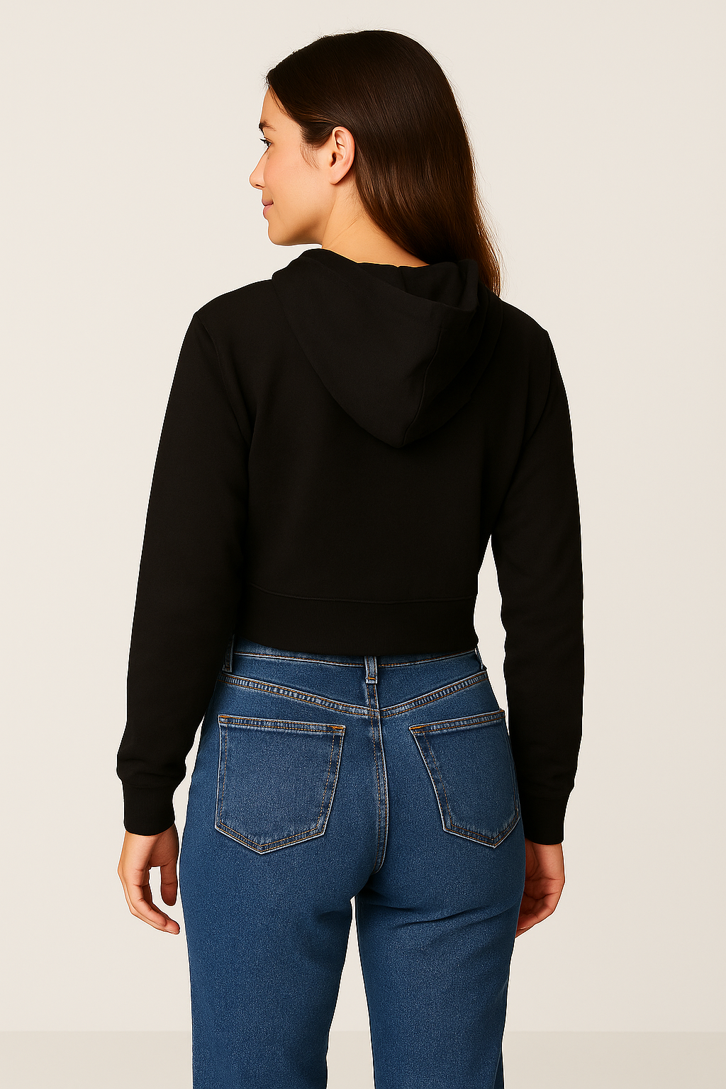 Buzo Para Mujer Aero Girls Fleece Zip Front Dark Black 3728