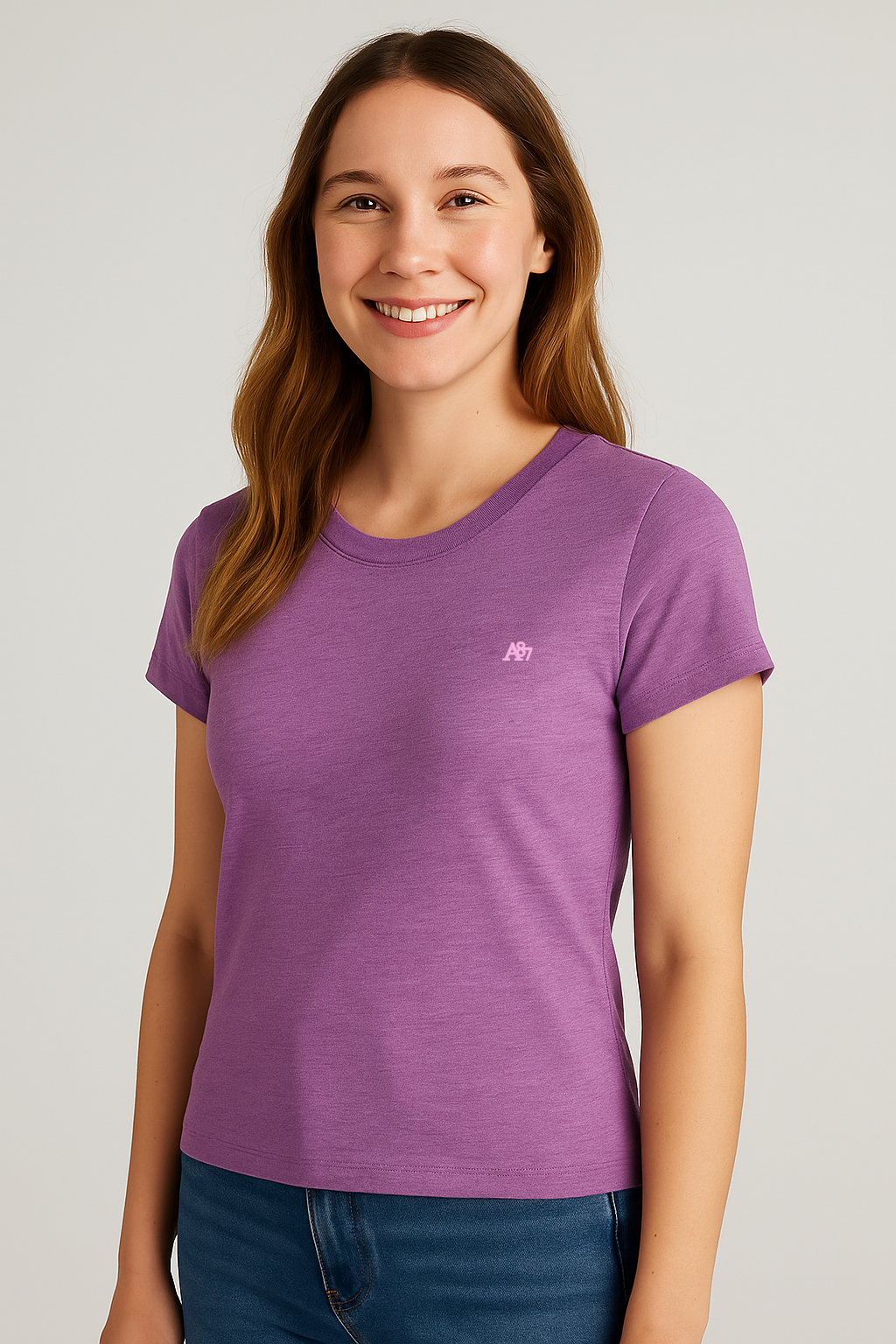 Camiseta Para Mujer Aero Girls Solid SS Concord Grape 4204