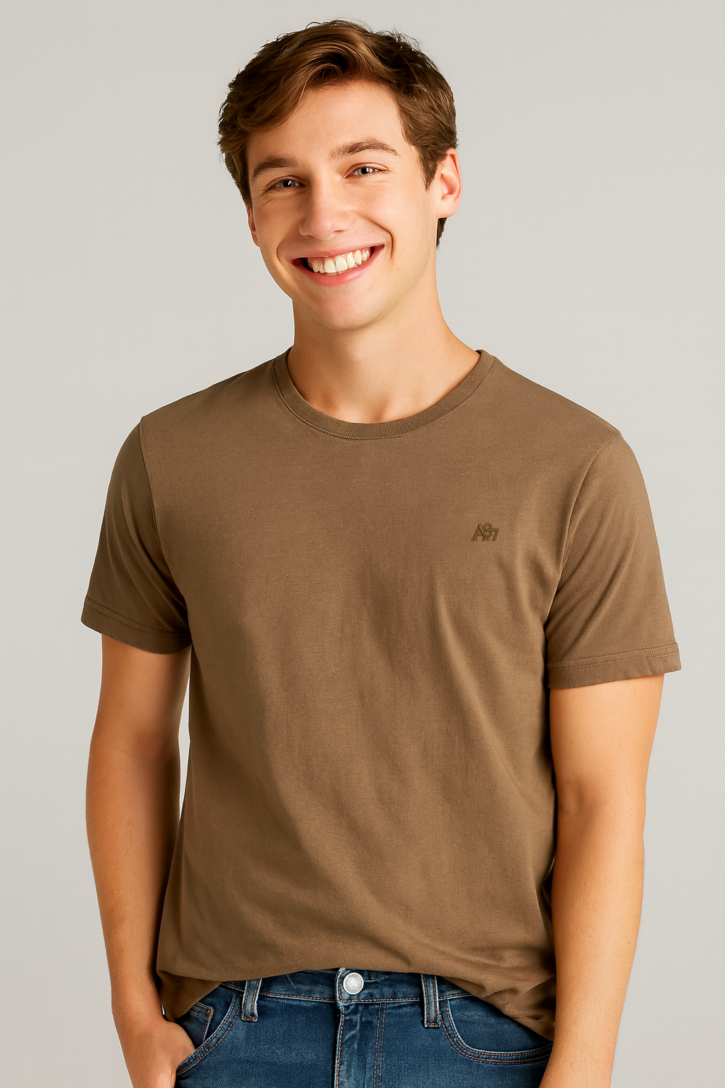 Camiseta Para Hombre Aero Guys SS Tees Chocolate Malt 4240