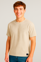 Camiseta Para Hombre Aero BC SS Knits Egret 8999 (RELAXED)