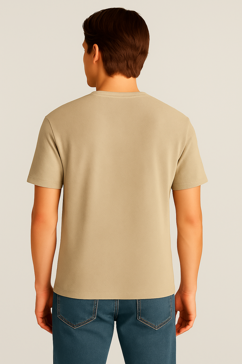 Camiseta Para Hombre Aero BC SS Knits Egret 8999 (RELAXED)