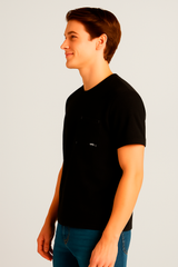 Camiseta Para Hombre Aero BC SS Knits Dark Black 1033 (RELAXED)