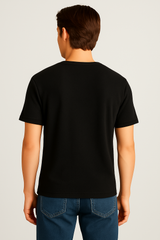 Camiseta Para Hombre Aero BC SS Knits Dark Black 1033 (RELAXED)