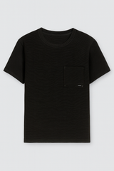 Camiseta Para Hombre Aero BC SS Knits Dark Black 1033 (RELAXED)