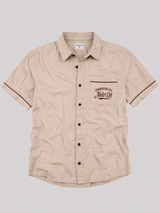 Camisa Para Hombre Aero Guys SS Woven SHirts Egret Relaxed 2220