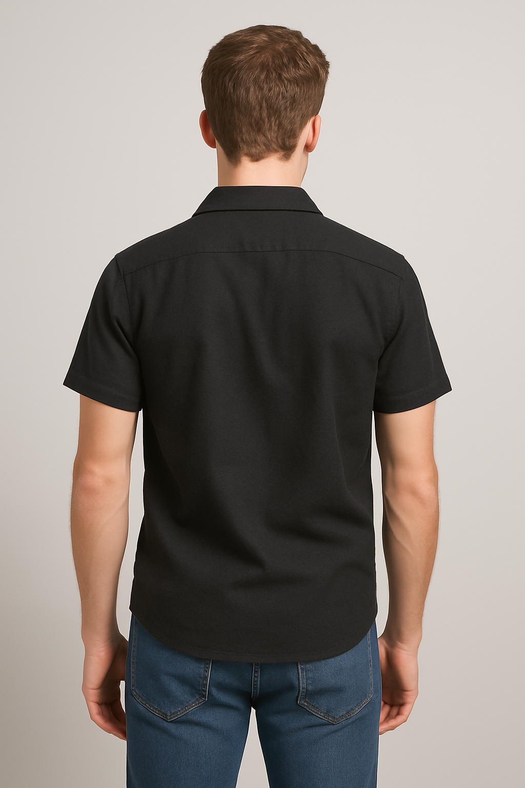 Camisa Para Hombre Aero Guys SS Woven Shirts Dark Black 8780