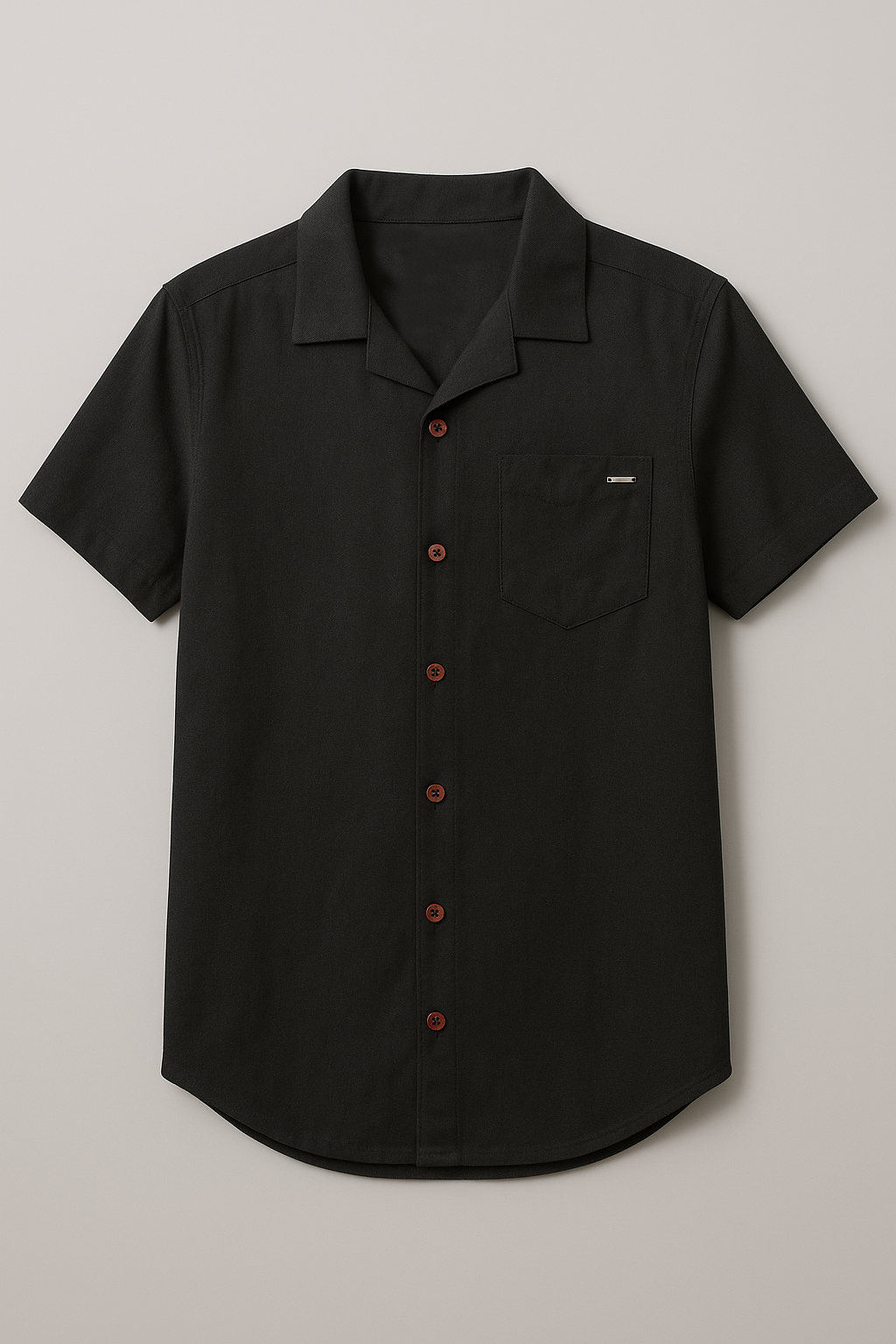 Camisa Para Hombre Aero Guys SS Woven Shirts Dark Black 8780