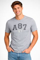 Camiseta Para Hombre Aero Level 2 Graphic Tees Light Heather Grey 6226