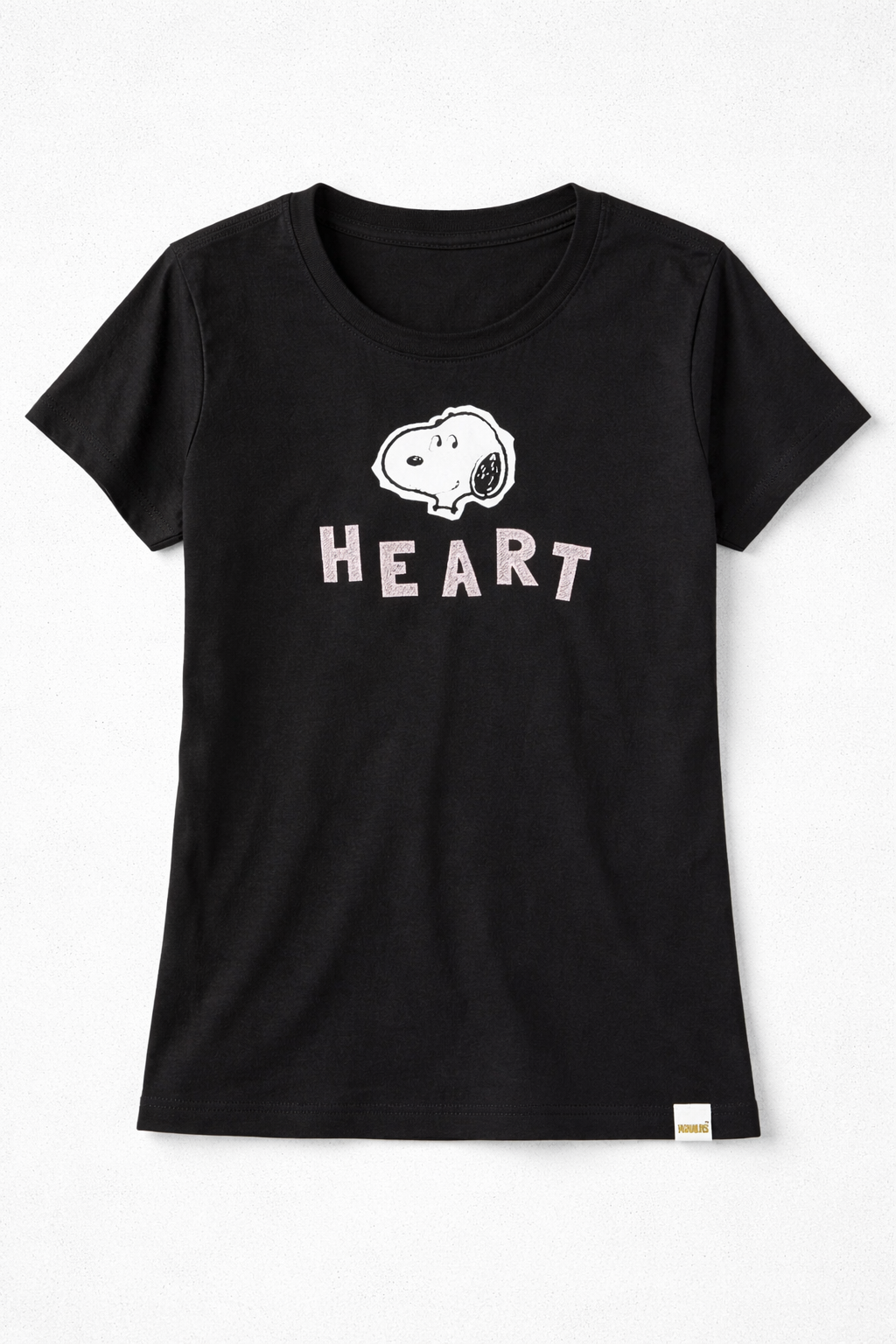 Camiseta Para Mujer Peanuts Girls Fashion Graphics Dark Black